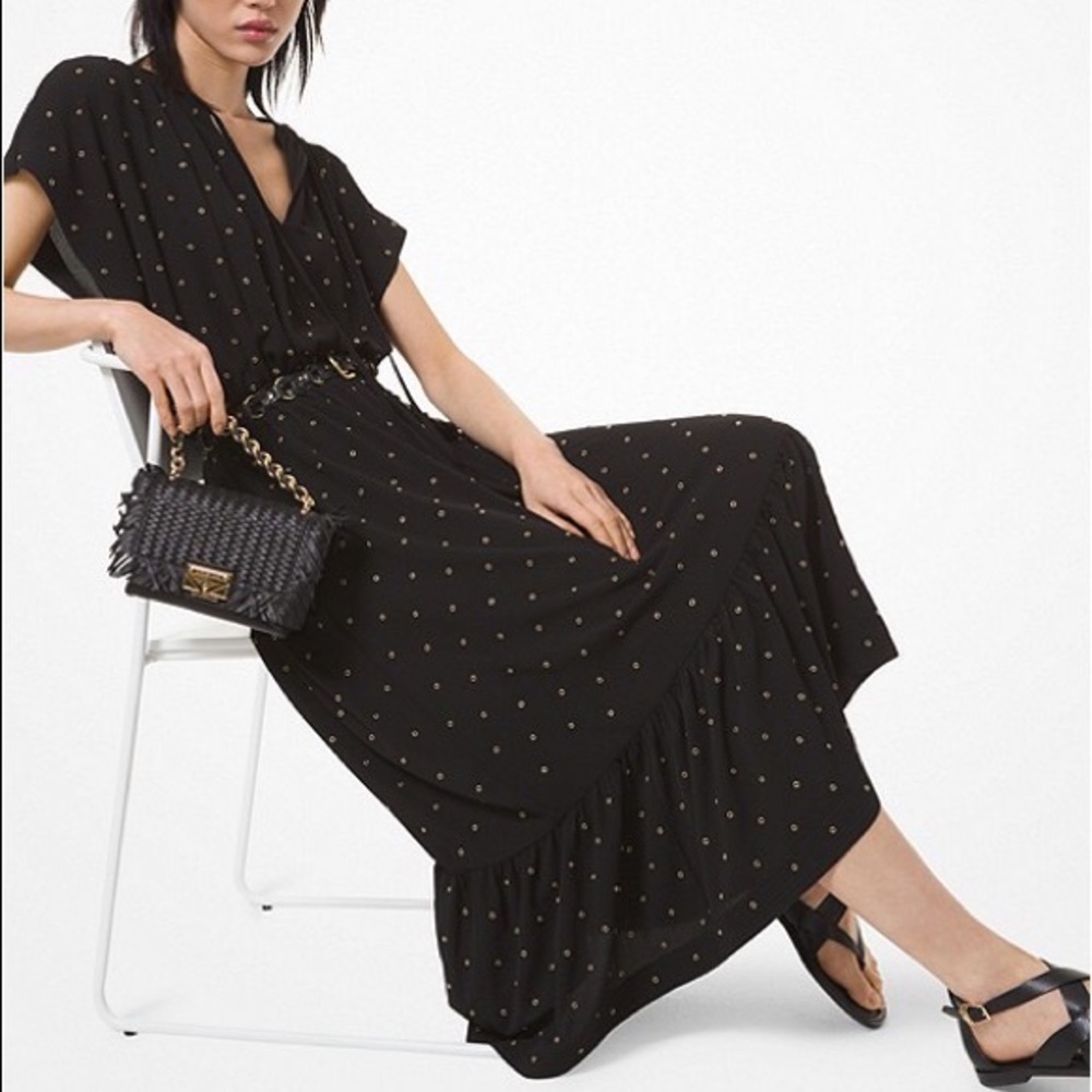 Michael Kors Grommeted Crepe Dress
